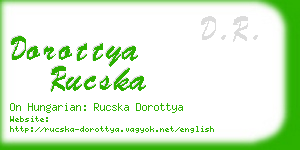 dorottya rucska business card